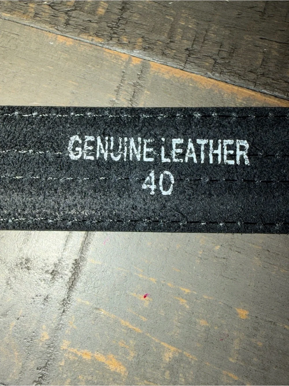 Black Genuine Leather Men's Belt size 40‎